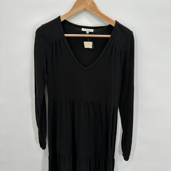 Z SUPPLY NWT Evereve Bailey Tiered Dress in Black // XS - Picture 3 of 8